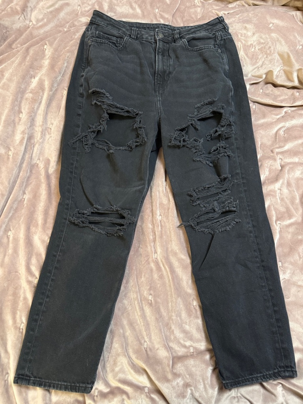 American Eagle Outfitters Black Ripped Jeans